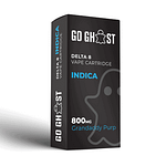 Go Ghost Delta 8 Vape Cartridge Indica 800MG Front of Box