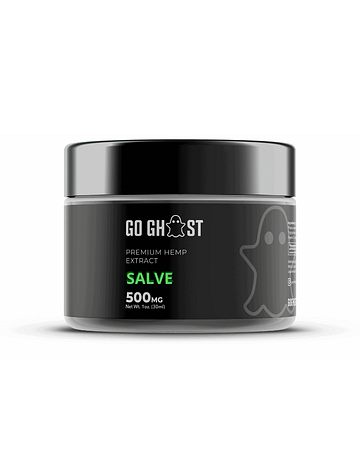 Go Ghost CBD Salve 500MG Front of Glass Jar