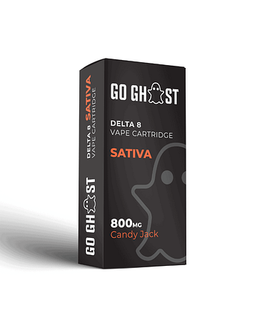 Go Ghost Delta 8 Vape Cartridge Sativa 800MG Front of Box