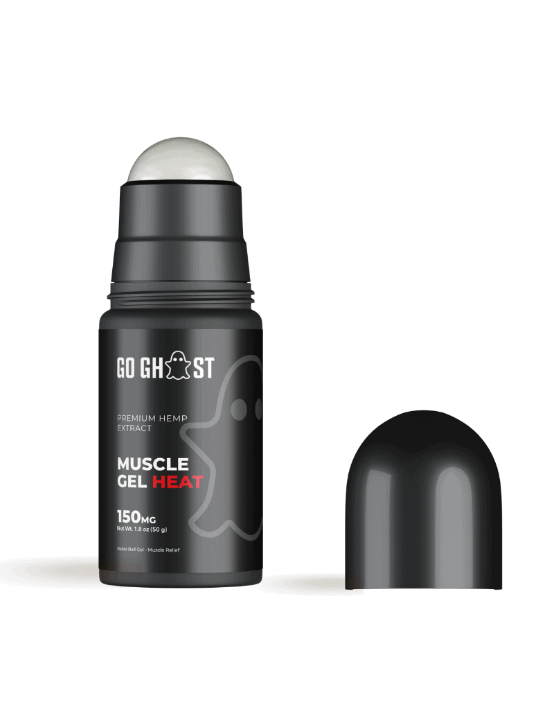 Go Ghost CBD Roll-on Muscle Gel Heat 150 MG Front of Roll-On