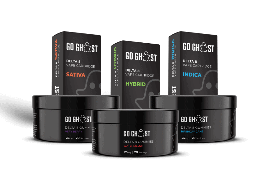 Collection of Go Ghost Delta 8 Products